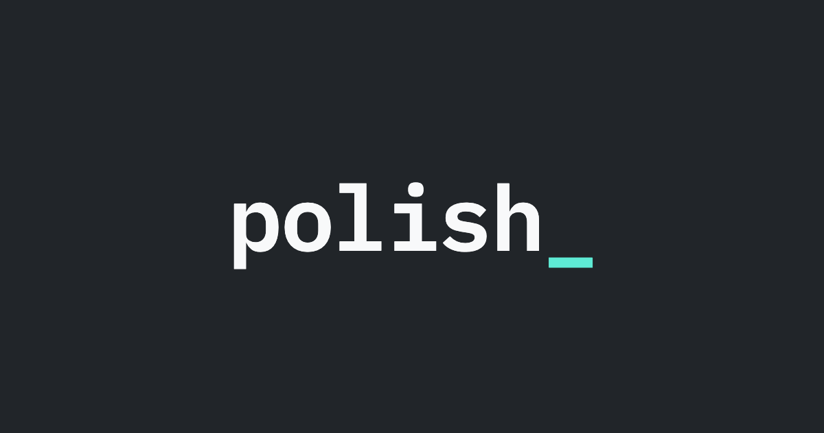 Polish developer tool wordmark and visual identity