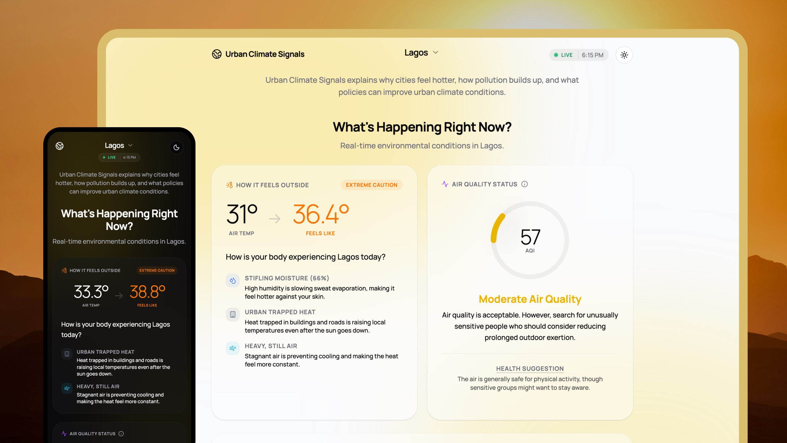 Urban Climate Signals data dashboard